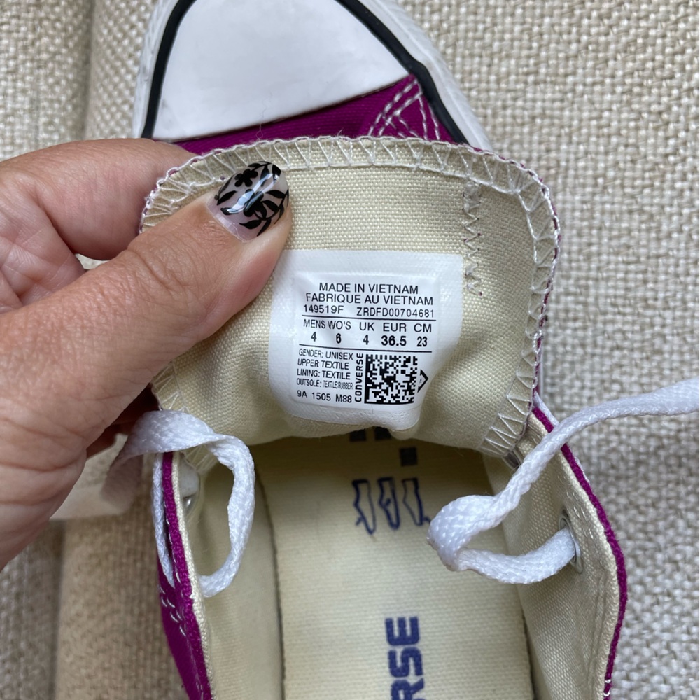 Converse Chuck Taylor All Star Sneakers, Pink Sapphire, 6 - Picture 10 of 10